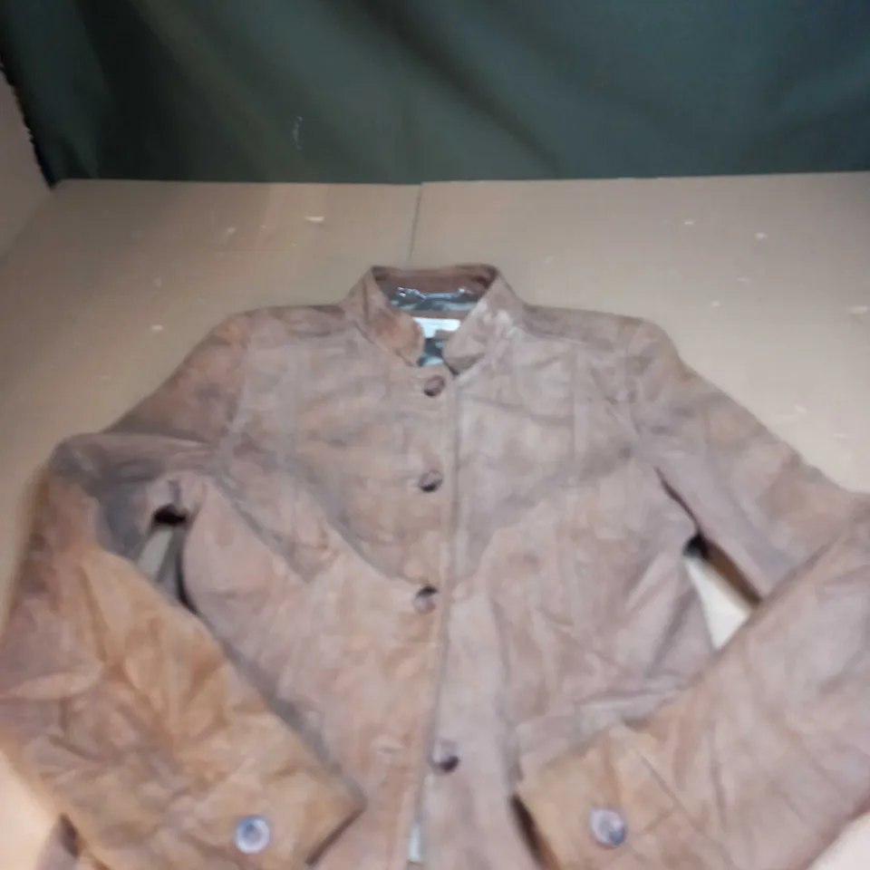 LAURA ASHLEY SUEDE BUTTON JACKET SIZE 14