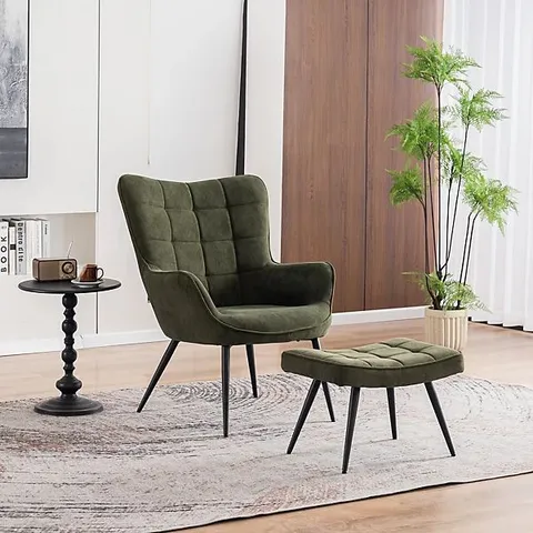 BOXED VERA OCCASIONAL CHAIR - GREEN (1 BOX)