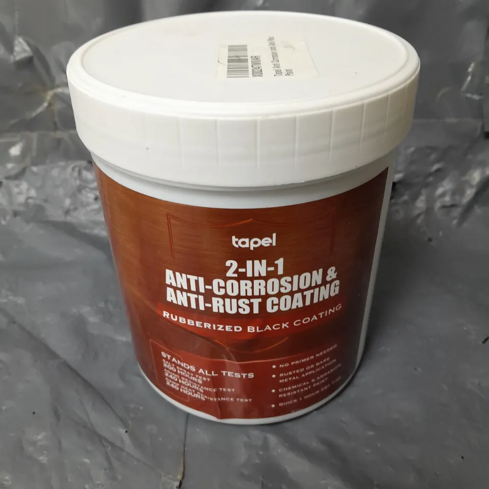 TAPEL 2-IN-1 ANTI-CORROSION & ANTI-RUST COATING RUBBERIZED BLACK COATING (1KG) - COLLECTION ONLY