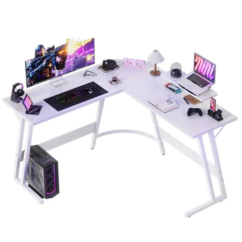 BOXED VANESA 120CM L-SHAPE COMPUTER DESK METAL BASE
