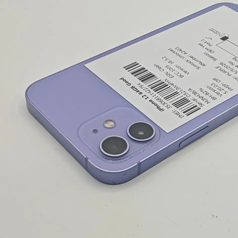 UNBOXED APPLE IPHONE 12 64GB IN PURPLE - A2403
