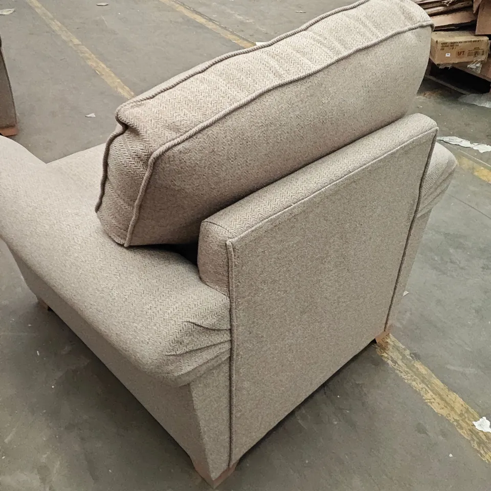 PATTERNED LIGHT NATURAL FABRIC SOFA SET INCLUDES TWO-SEATER AND ONE SEATER
