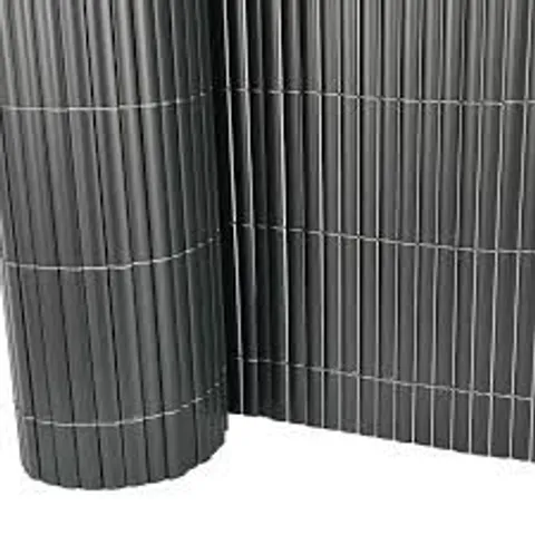BOXED 47851M X 5M GREY PVC OUTDOOR GARDEN FENCING PRIVACY SCREEN ROLL