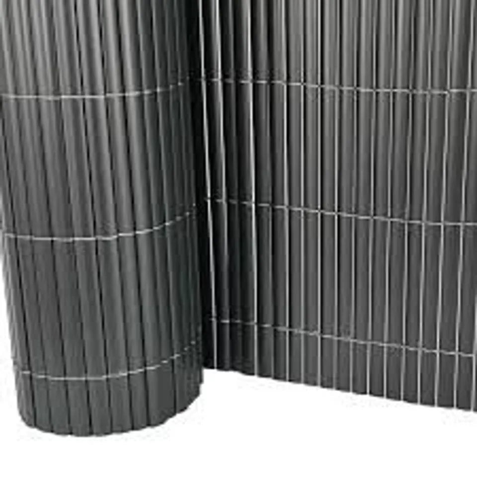 BOXED 47851M X 5M GREY PVC OUTDOOR GARDEN FENCING PRIVACY SCREEN ROLL