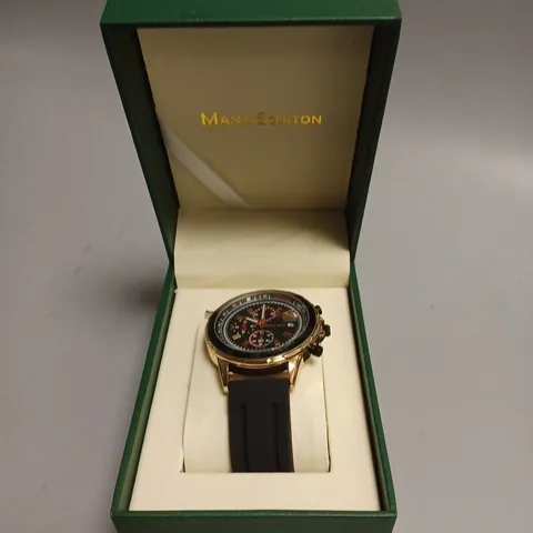 MANN EGERTON DYNAMIC ROSE RUBBER STRAP WATCH
