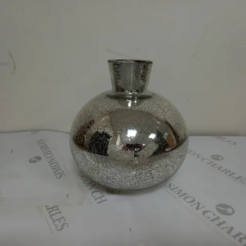 ALISON CORK PRELIT MERCURY GLASS VASE - SILVER