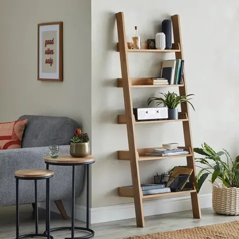 BOXED FULTON LADDER BOOKCASE - PINE (1 BOX)