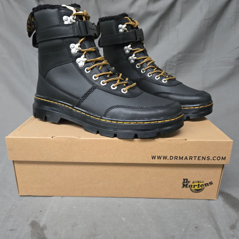 BOXED PAIR OF DR MARTENS COMBS TECH ANKLE BOOTS IN BLACK UK SIZE 11