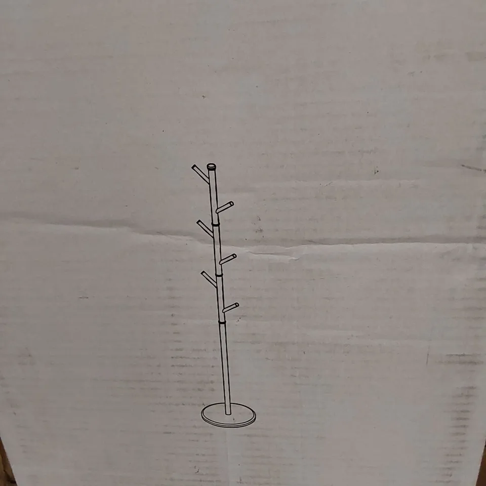 BOXED INGWAR METAL FREESTANDING COAT RACK - SILVER (1 BOX)
