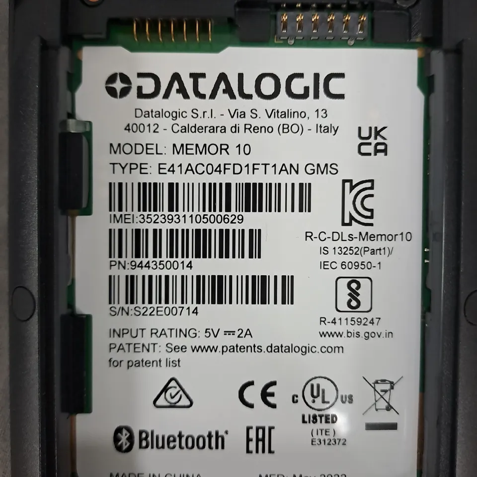 DATALOGIC MEMOR 10 ANDROID HANDHELD COMPUTER