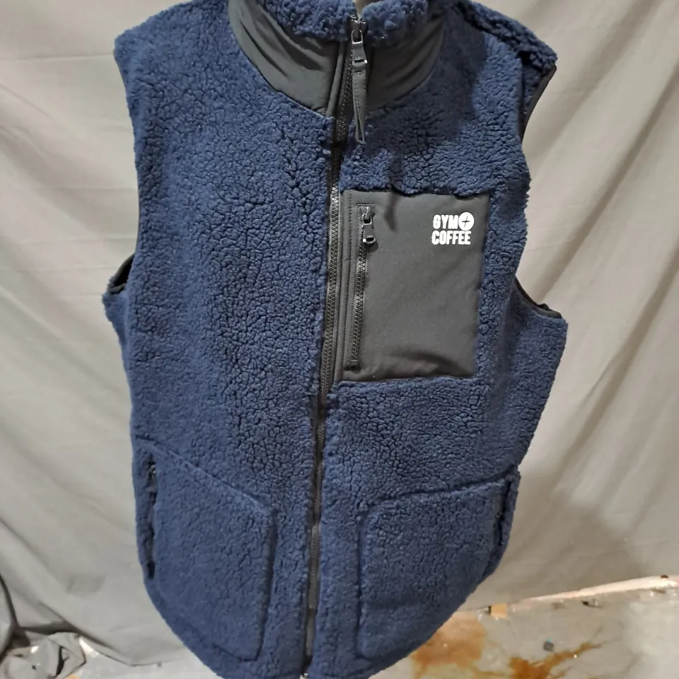 GYM+COFFEE INDUSTRY GILET IN NAVY SIZE XL