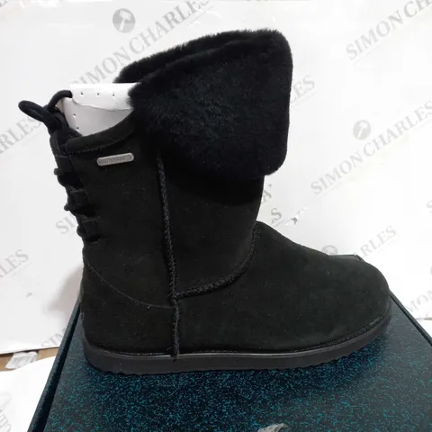 BOXED EMU BIRDWOOD BOOTS, BLACK - SIZE 9