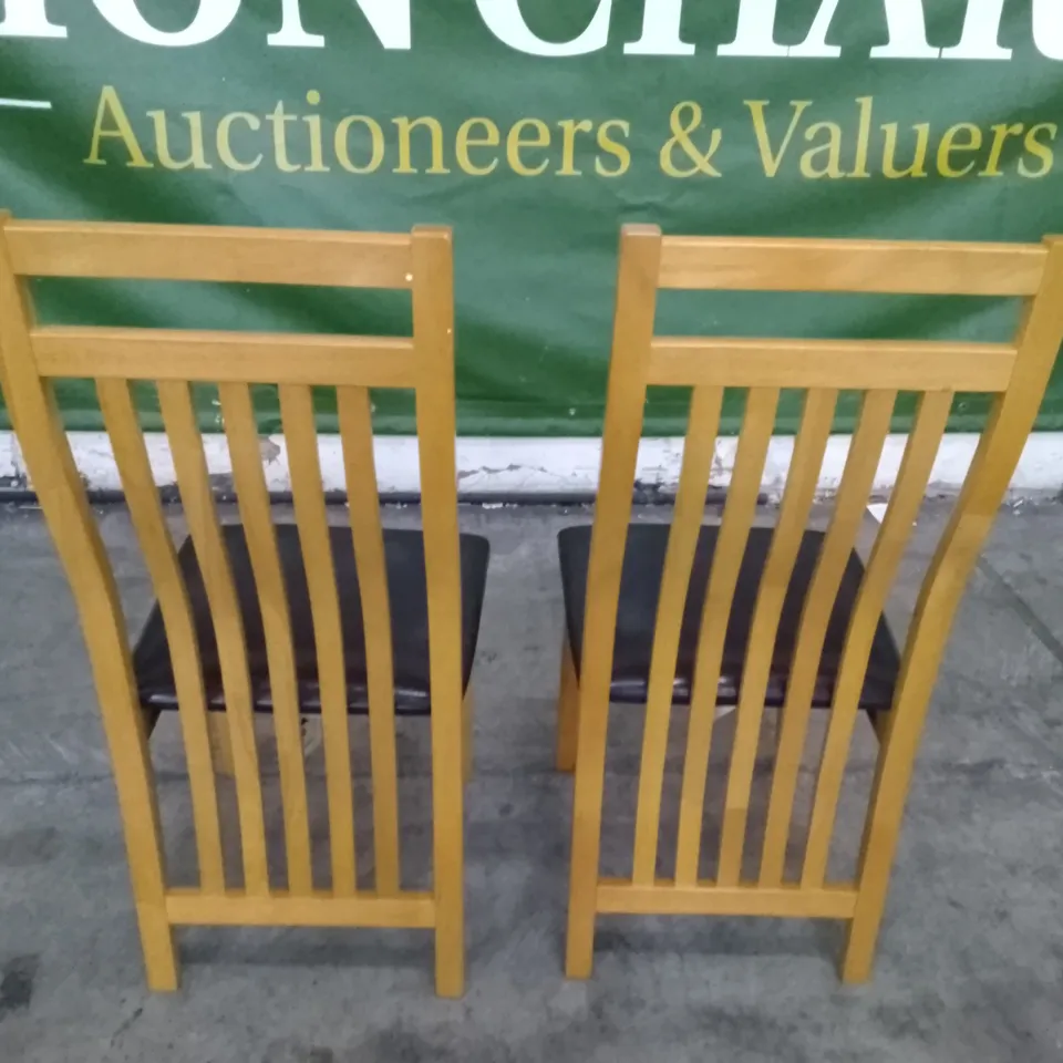 SET OF 2 NEW KENDAL OAK DINING CHAIRS 