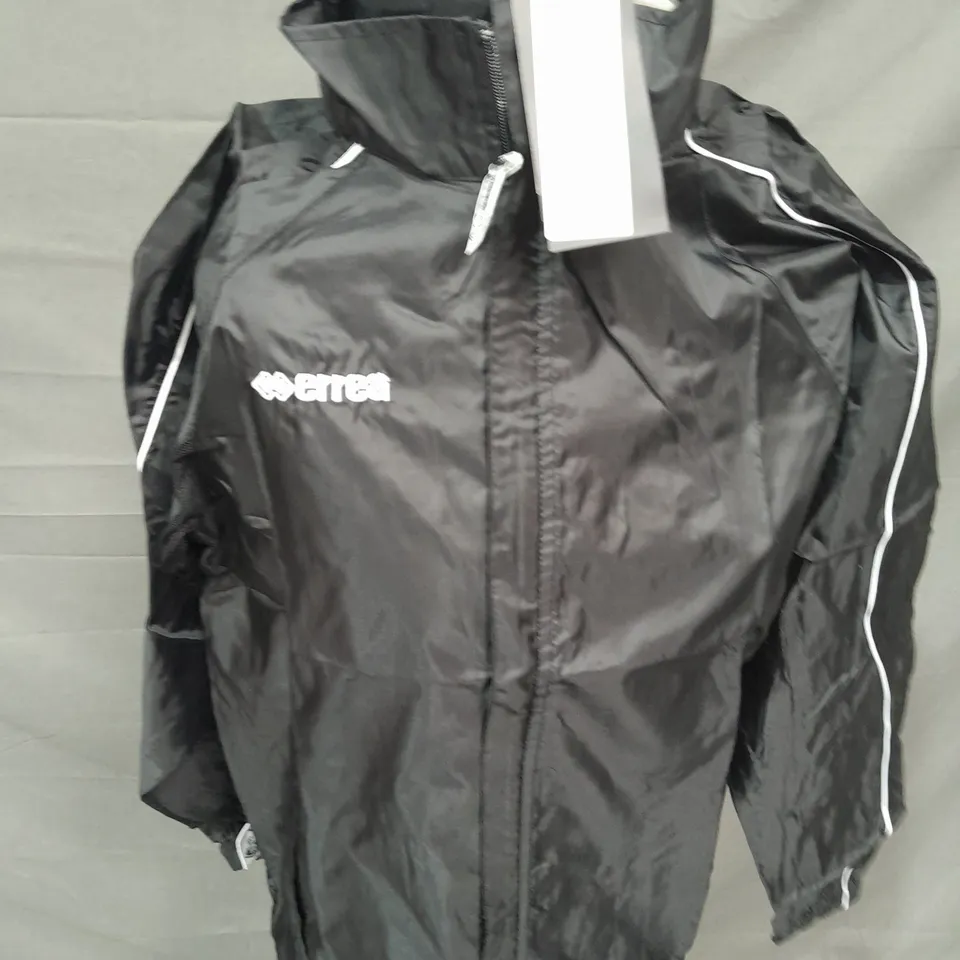 ERREA WINDBREAKER WATERPROOF JACKET IN BLACK SIZE XS