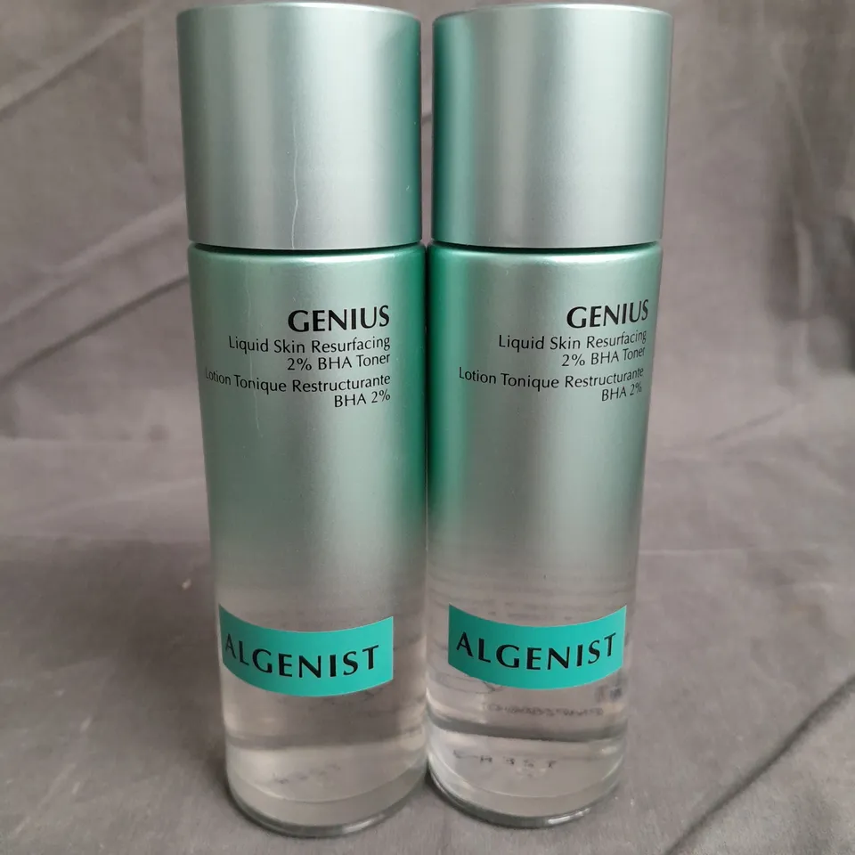 ALGENIST GENIUS SET OF 2 LIQUID SKIN RESURFACING 2% BHA TONER - 100ML