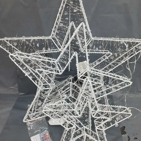 SET OF 3 MULTI-COLOUR STAR LIGHTS