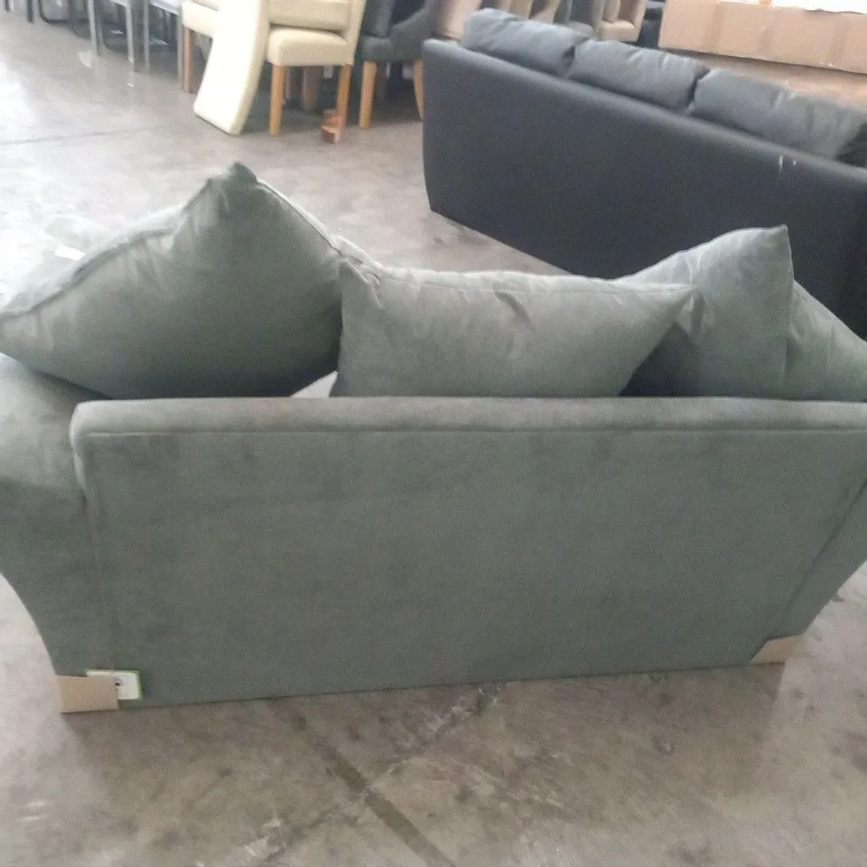 DESIGNER DURY GREY FABRIC TWO SEATER SOFA