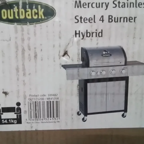 BOXED MERCURY STAINLESS STEEL 4 BURNER HYBRID