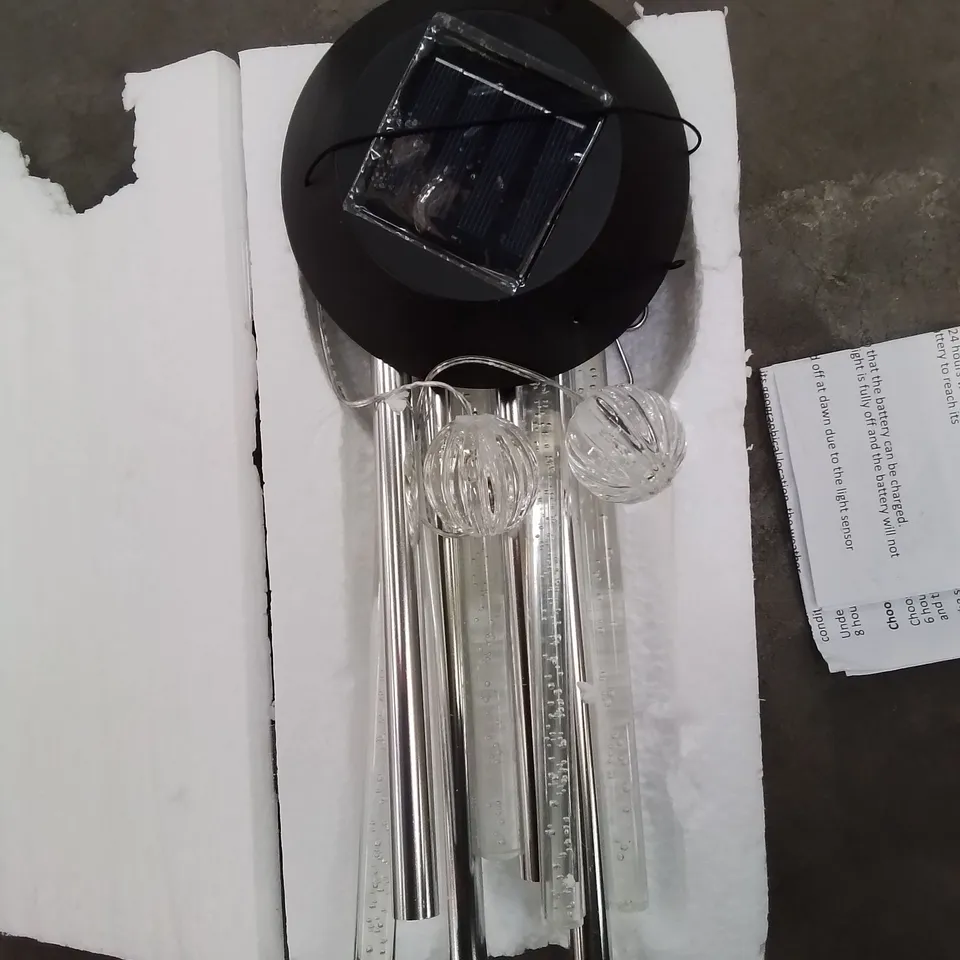 A SET OF LED SOLAR WIND CHIMES
