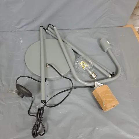 LIGHTING COLLECTION VILLA MATT GREY FLOOR LAMP