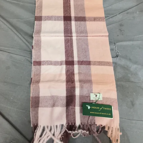HOUSE OF TWEED HOT CHECK SCARF 35CM