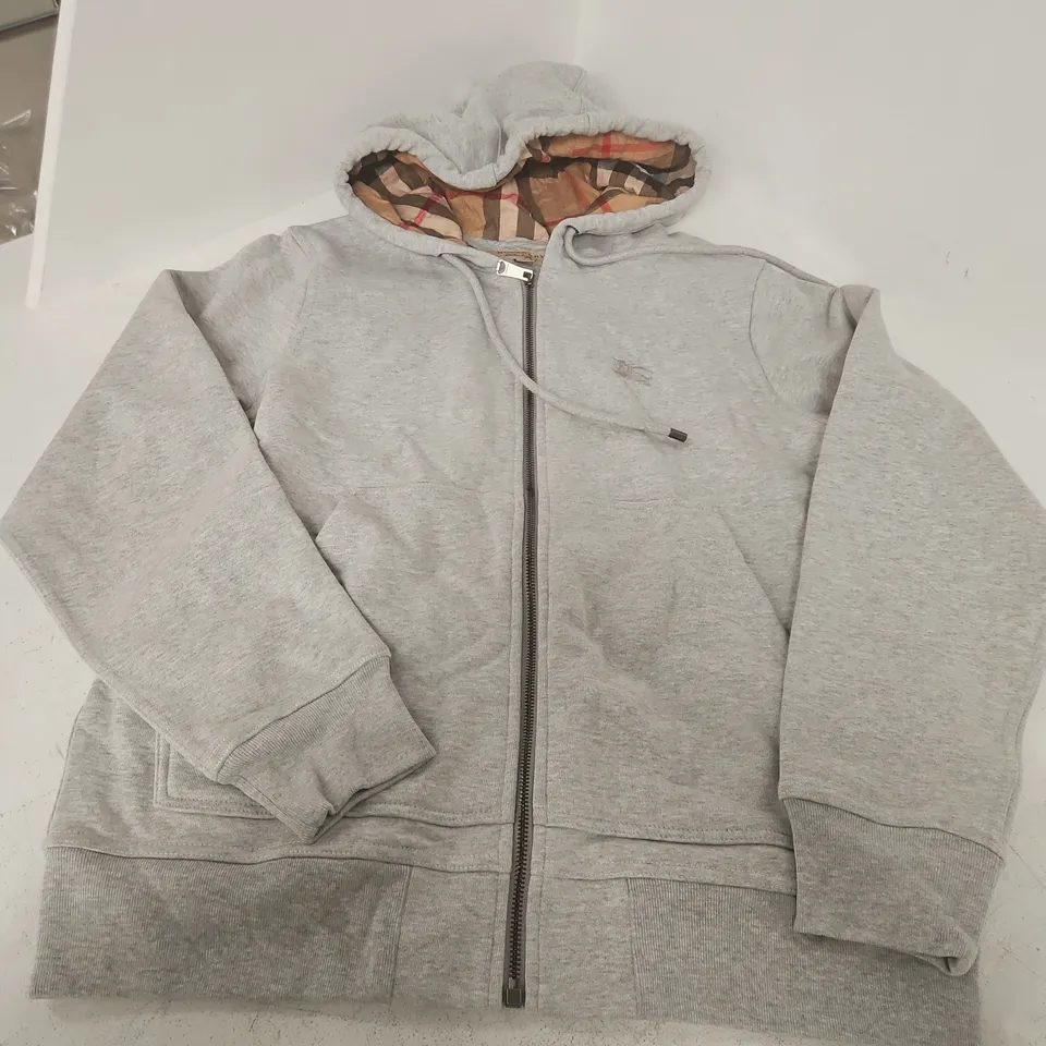 BURBERRY HOODIE JACKET – GREY, BURBERRY LONDON ENGLAND, SIZE S