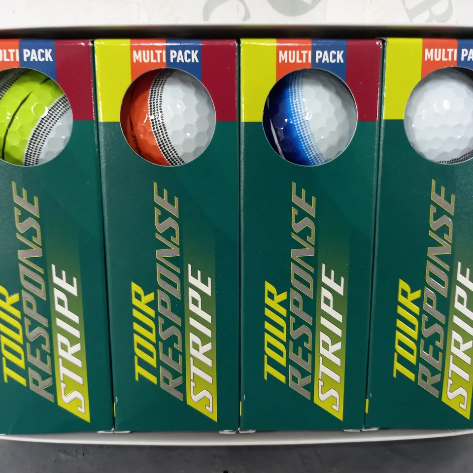 BOXED TAYLORMADE TOUR RESPONSE STRIPE GOLF BALLS MULTIPACK