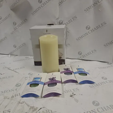 BOXED LUMINARA FRAGRANCE DIFFUSING PILLAR CANDLE