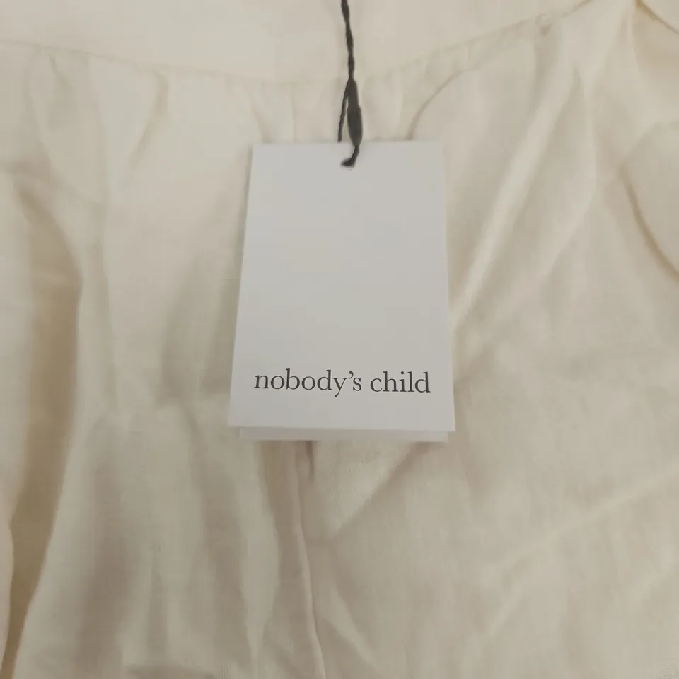 NOBODY'S CHILD JERROW TROUSER – UK 10 (EU 38) – CREAM/WHITE