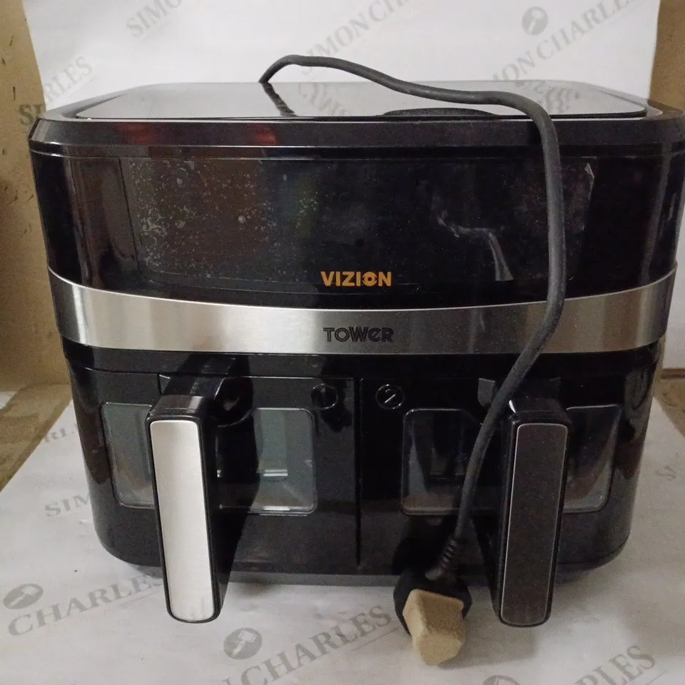 TOWER, T17100 VORTX VIZION 9L DUAL BASKET AIR FRYER