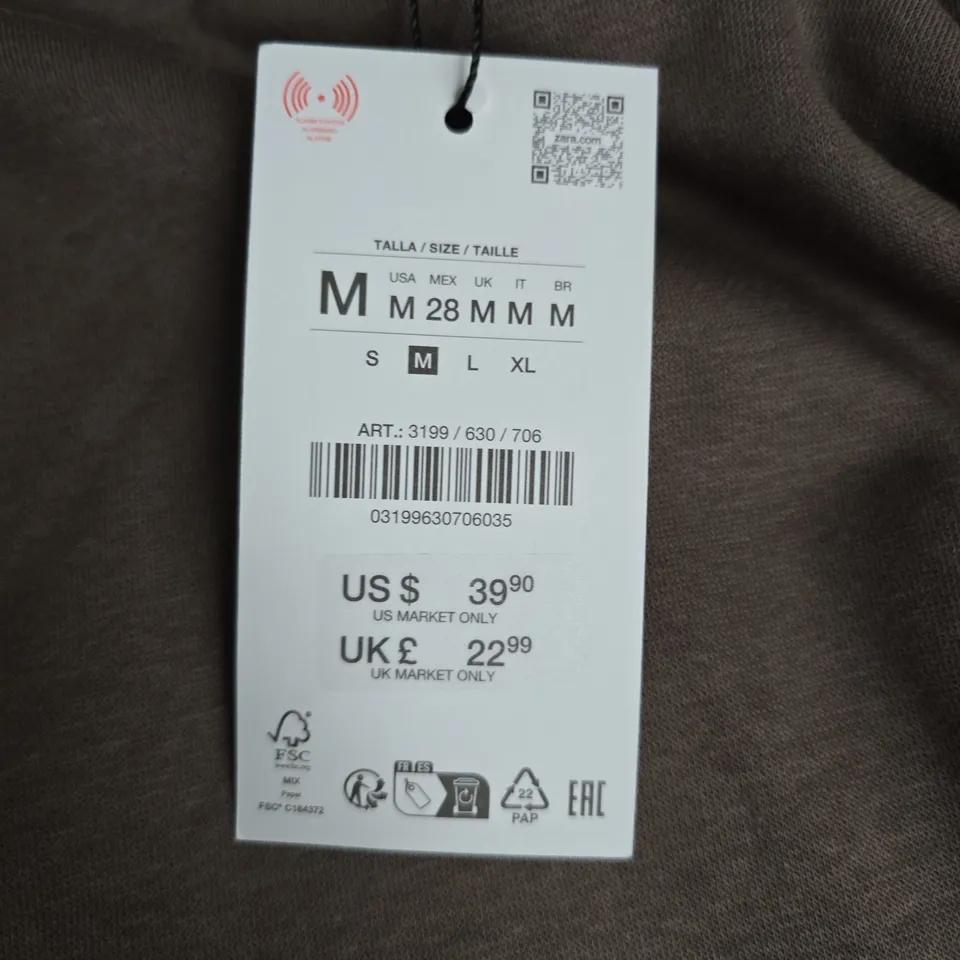 ZARA HOODIE – MEN'S, TAUPE, SIZE M