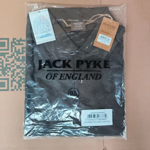 BAGGED JACK PYKE POLO SHIRT IN EARTH GREEN SIZE XXXL