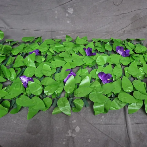 TRELLIS ARTIFICIAL IVY GARLAND WITH PURPLE FLOWERS – GARDEN DECOR