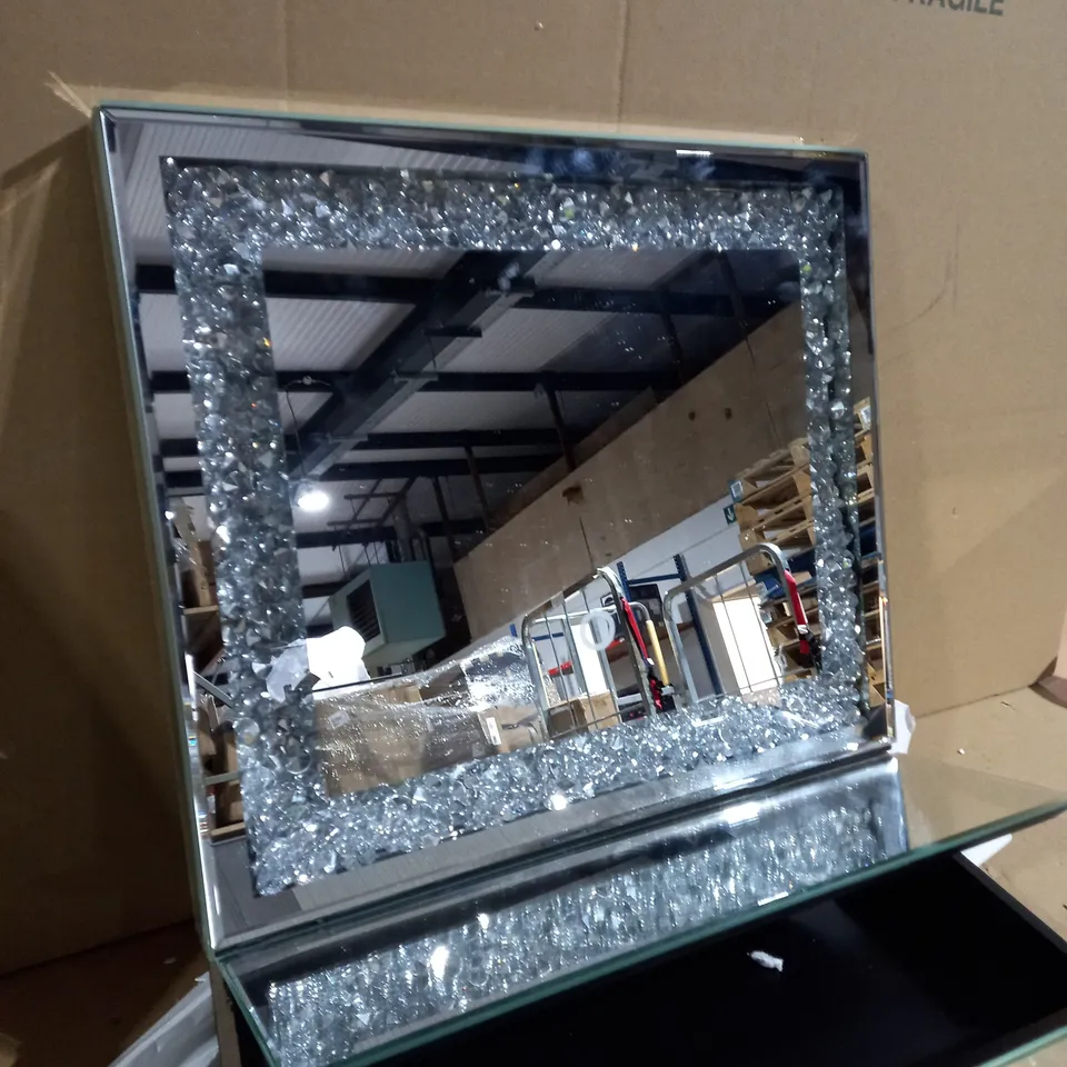 JULIEN MACDONALD LIGHT UP ENCAPSULATED CRYSTAL DRESSING TABLE MIRROR