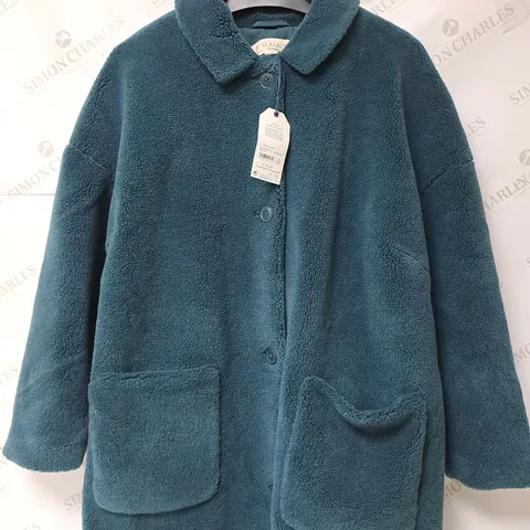 SEA SALT SANDY MOUTH BAY COAT IN DUSKY JADE - UK 20