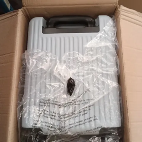 BOXED SMALL BABY BLUE SUITCASE
