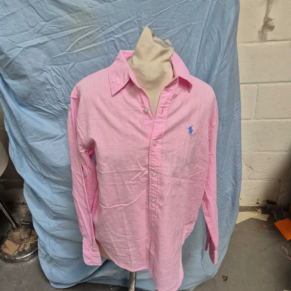 POLO RALPH LAUREN CUSTOM SLIM FIT PINK SHIRT – UK S (MEN'S)