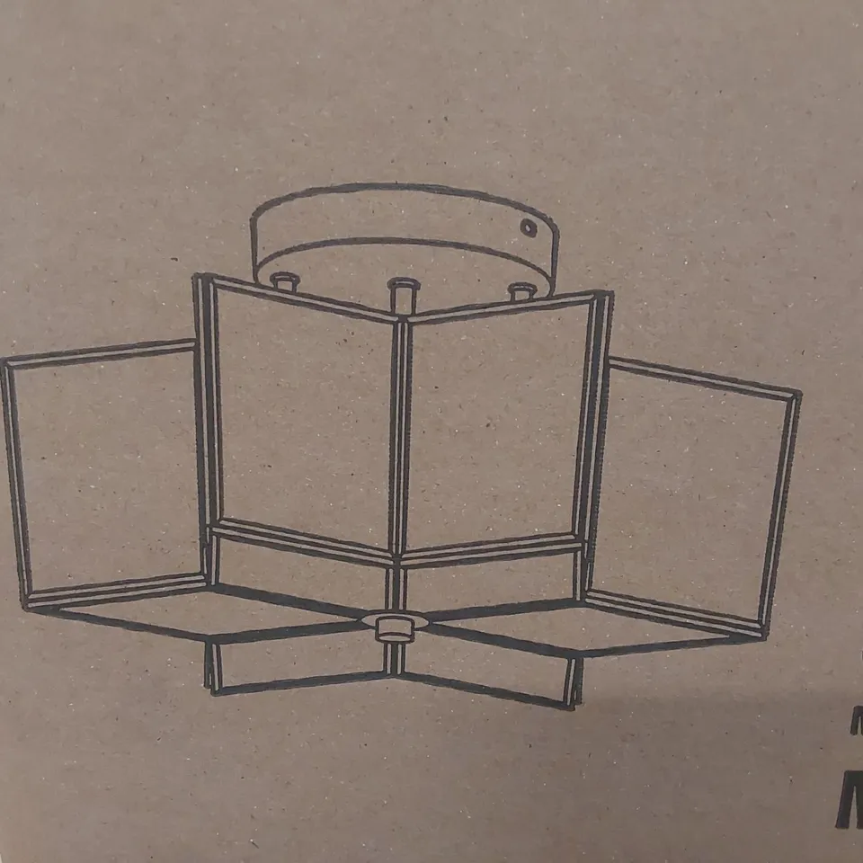 BRAND NEW BOXED GEOMETRIC CEILING LIGHT IN GOLD