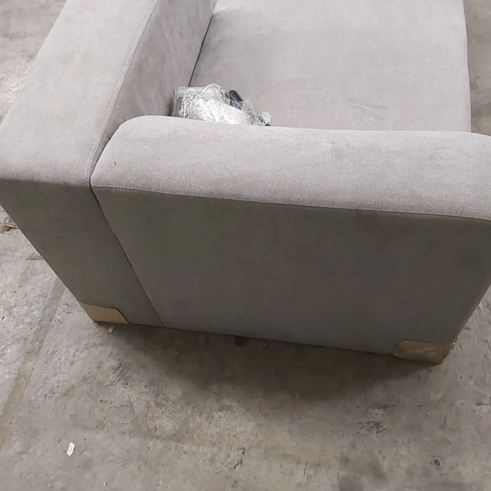 DESIGNER FABRIC UPHOLSTERED CHAISE SOFA PIECE 