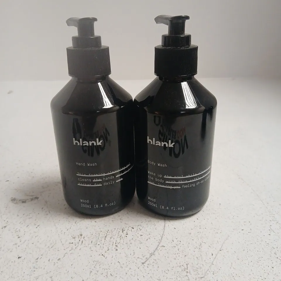 BLANK HAND WASH & BODY WASH DUO – WOOD SCENT, 250ML EACH