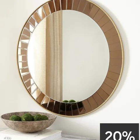 VERY HOME FLUTED ROUND MIRROR 80CM