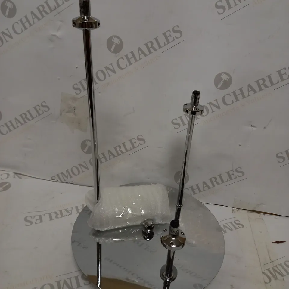 DAR LIGHTING SOMERSET 3LT SEMI FLUSH - P9OLISHED CHROME FINISH, CLEAR GLASS SHADE, CRYSTAL DECORATION