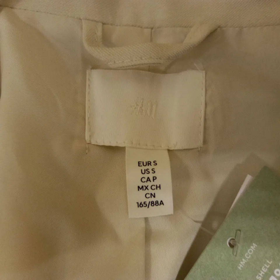 H&M BLAZER - CREAM SIZE S