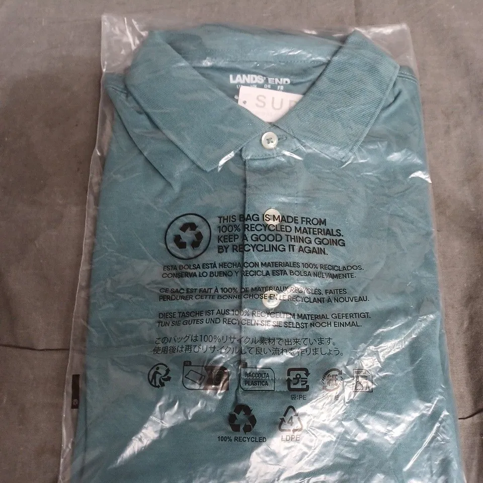 LANDS' END SUPIMA POLO SHIRT – TOURMALINE, MEN'S SIZE S (US 34-36)