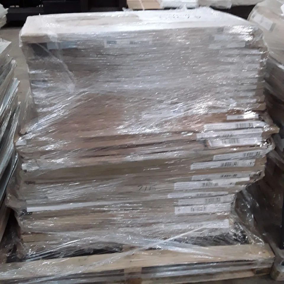 PALLET OF ASSORTED FLATPACK DRAWER DOORS & SHELVES 