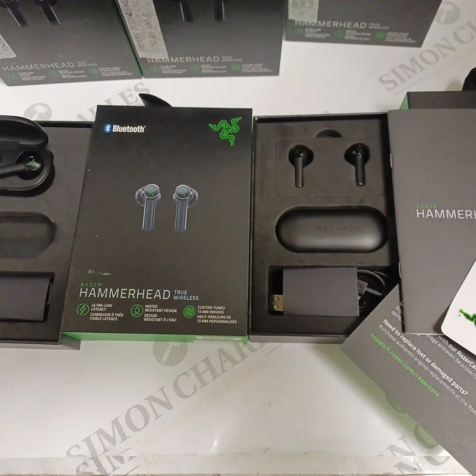 LOT OF 10 BOXED PAIRS OF RAZER HAMMERHEAD TRUE WIRELESS EARBUDS