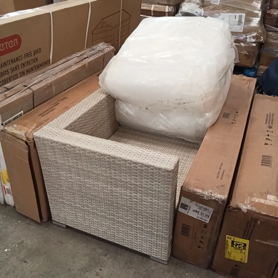 DUSK LISBON 2 SEATER GARDEN SOFA - NATURAL (2 PARTS)