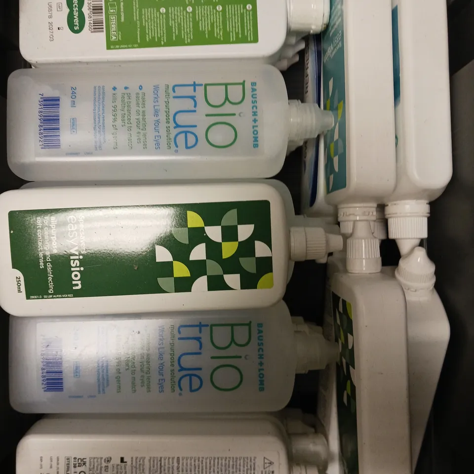 APPROXIMATELY 30 ASSORTED CONTACT LENS LIQUID SOLUTIONS - COLLECTION ONLY	