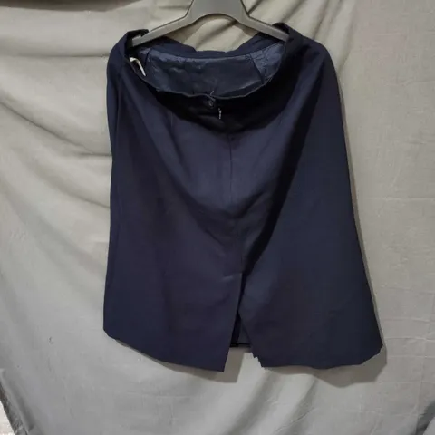NAVY HOODED CAPE-STYLE COAT – WOMEN'S OUTERWEAR NO SIZE VISABLE