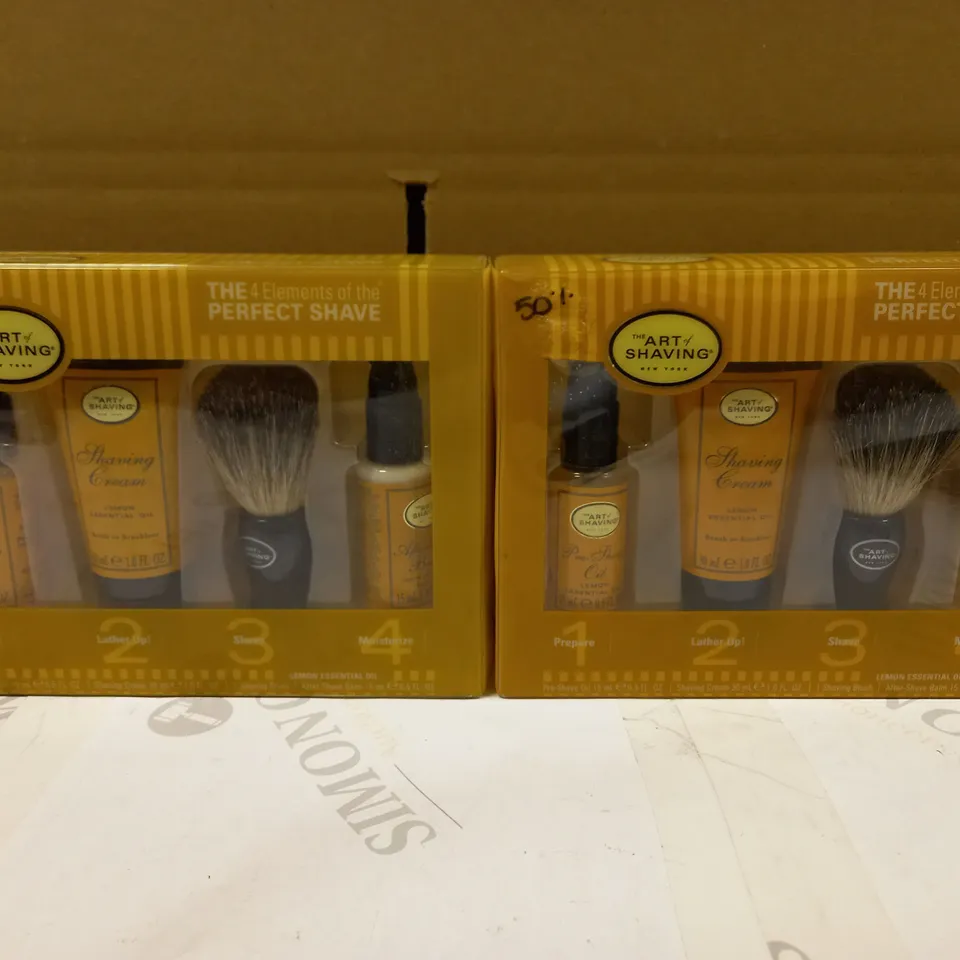 LOT OF 2 THE ART OF SHAVING KITS - LEMON